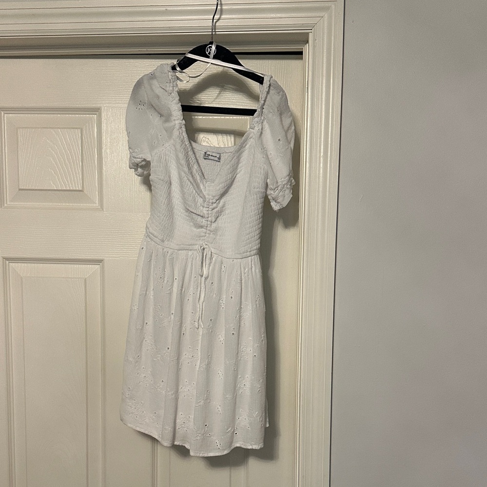 Hollister White Eyelet Casual Dress